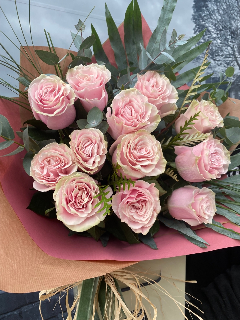 Pink rose bouquet delivered in Eastbourne 