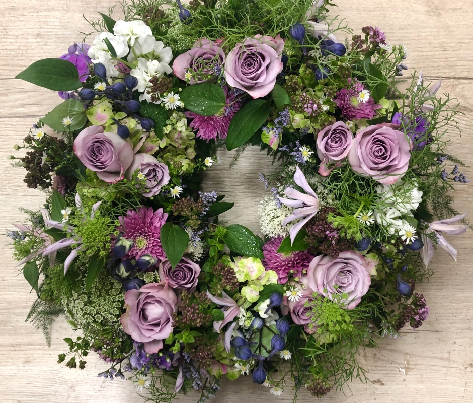 Wreath Pretty Pinks, Lilacs & Creams