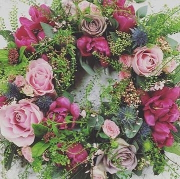 Wreath Pretty Pinks, Lilacs & Creams