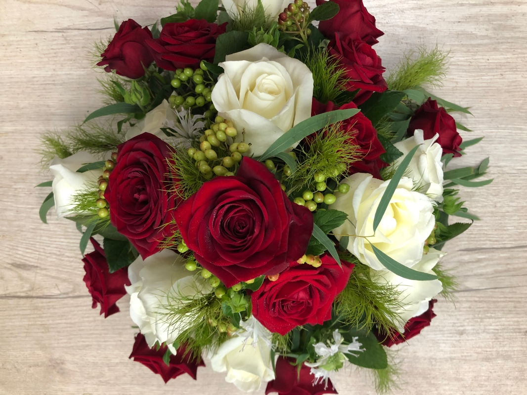 Red Rose Funeral Posy 