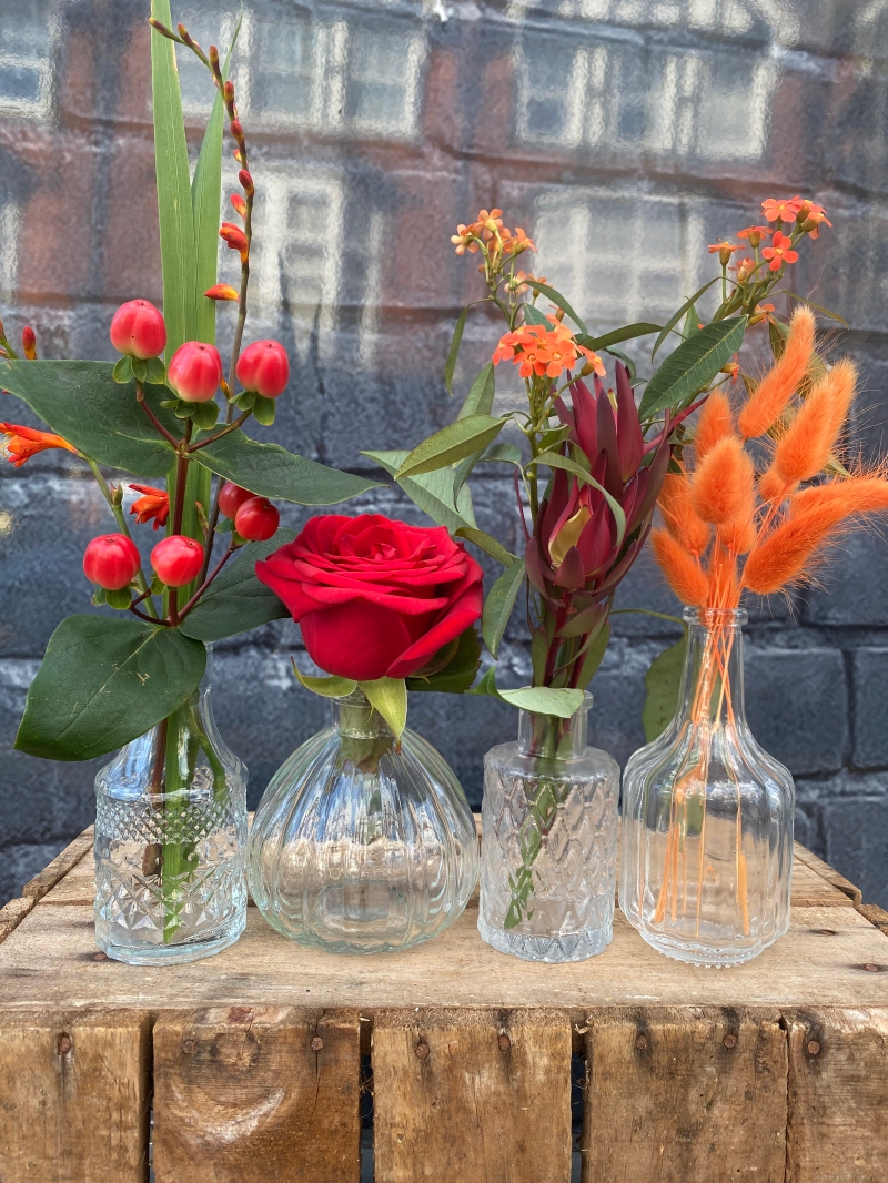 Autumn vase of flowers 