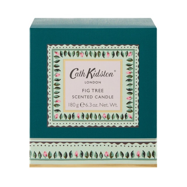 Cath Kidston Home Fragrance Fig Tree Dark Green Glass Candle, 180g