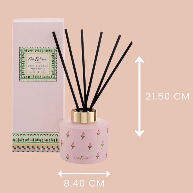 Cath Kidston Home Fragrance Pink Coming Up Roses Diffuser, 120ml