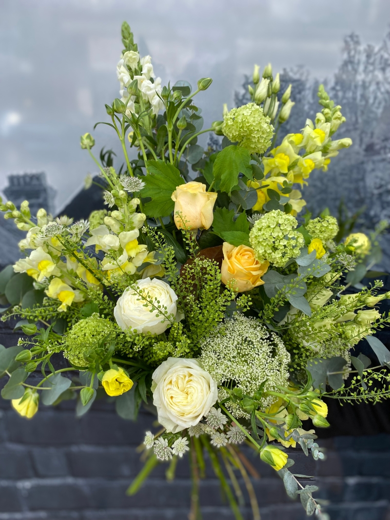 Yellows, whites, creams & Greens Tied Sheaf