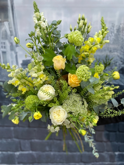 Yellows, whites, creams & Greens Tied Sheaf