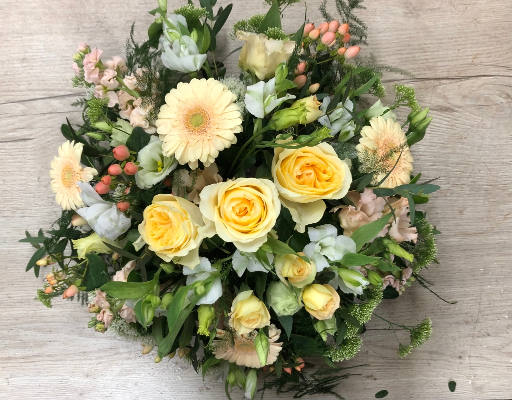 Soft delicate posy arrangement Eastbourne 