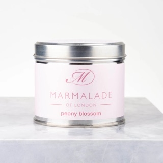 Marmalade Peony Blossom Medium tin candle