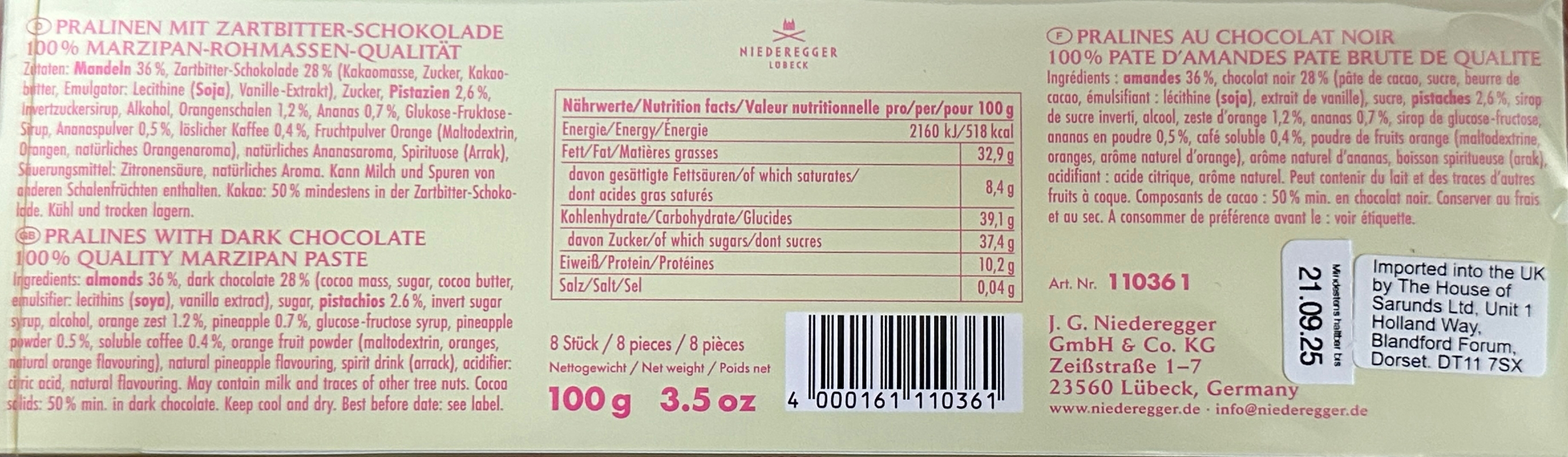 Niederegger Marzipan classic variations