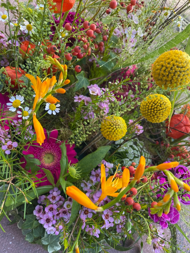 Wild meadow funeral flowers Eastbourne 