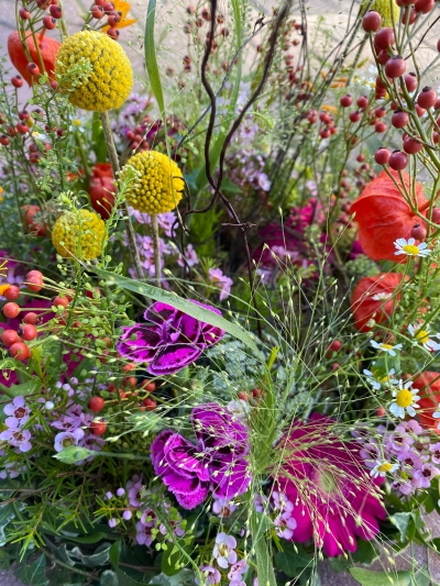 Wild meadow funeral flowers Eastbourne 