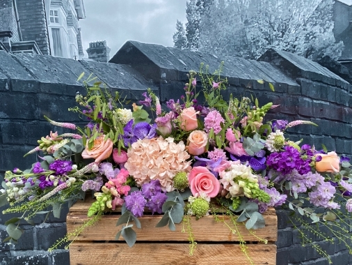 Pink & Purple Casket Spray