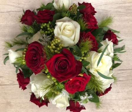 Red Rose Funeral Posy 