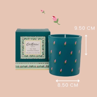 Cath Kidston Home Fragrance Fig Tree Dark Green Glass Candle, 180g