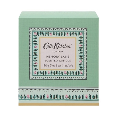 Cath Kidston Home Fragrance Light Green Memory Lane Glass Candle, 180g