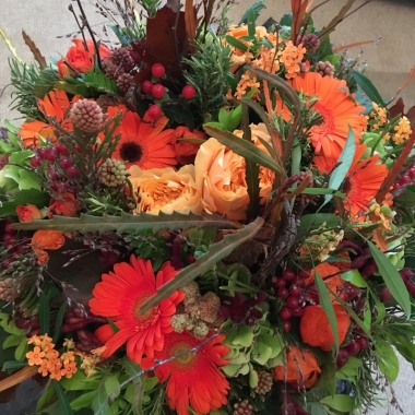 Rustic funeral flowers Eastbourne 