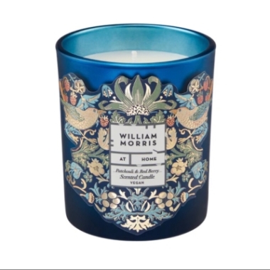 William Morris red berry and  Patchouli Scented Candle