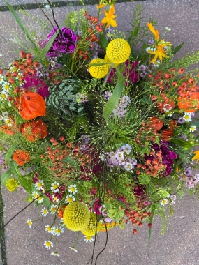 Wild meadow funeral flowers Eastbourne 