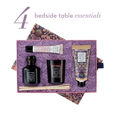 William Morris Beautiful bedside gift set